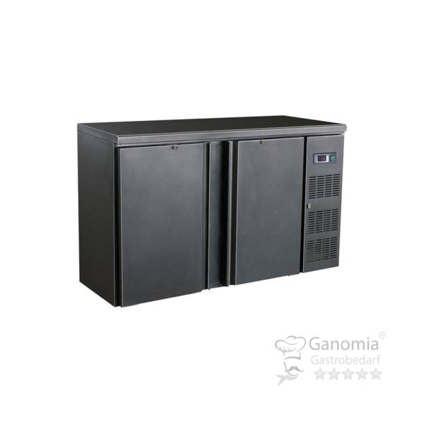 Barkühltisch schwarz mit 2Türen